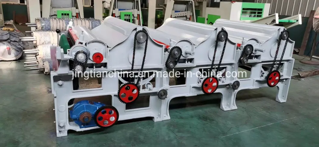 Old Clothes Garment Scraps Cotton Textile Opening Cutting Cleaning Waste Recycling Machine