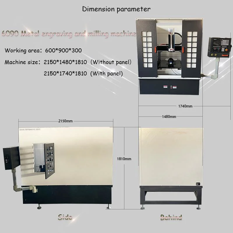 6090 Full Enclosed CNC Router 4 Axis Engraving and Milling Machine