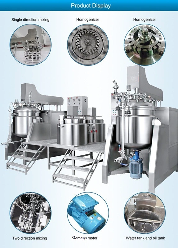 Jf Stainless Steel Manufacture Honey Liquid Cream Ointments Mixing Machines