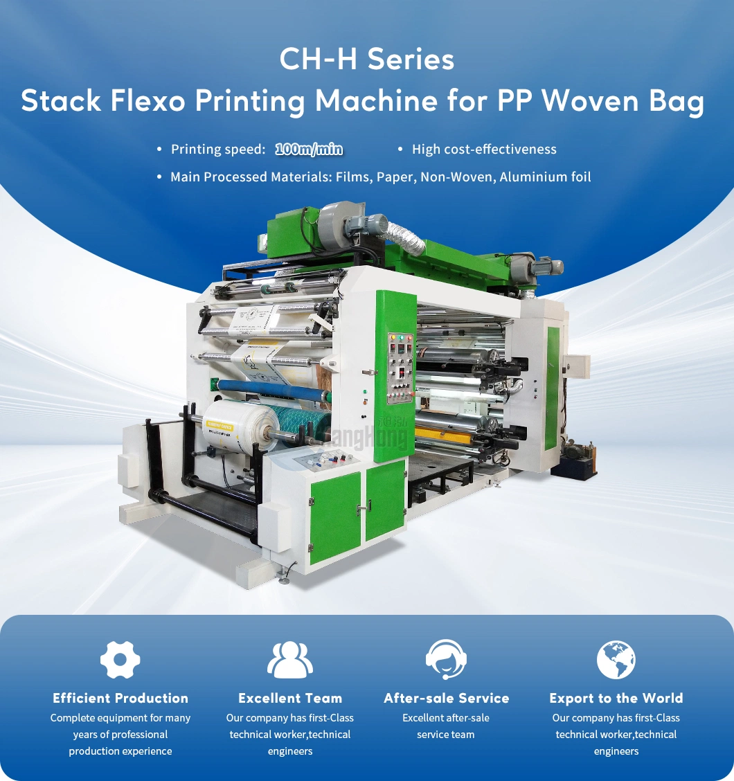 6 Color PP Non Woven Fabric Flexographic Flexo Printing Machine Price