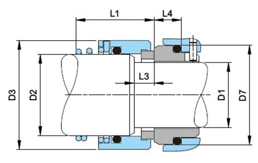 Single Spring H12N Mechanical Seal for Dyeing Machines