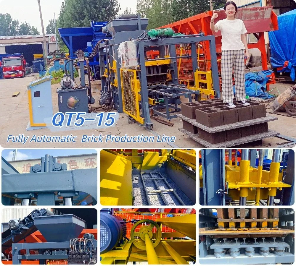 Qt5-15 Automatic Block Machine Concrete Block Machine Automatic Non-Burning Brick Machine