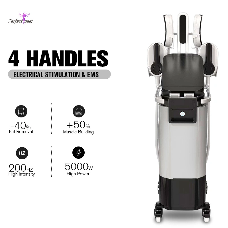 Best 14tesla EMS 200Hz 5kw Hi Body Slimming EMT Fat Burning Body Sculpt Slim Neo Electric Muscle Stimulate RF Slimming Machine with 2/4 Handles 2 Years Warranty