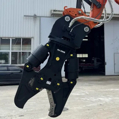 Il produttore vende accessori per escavatori idraulici rotanti, taglio in metallo a doppio cilindro