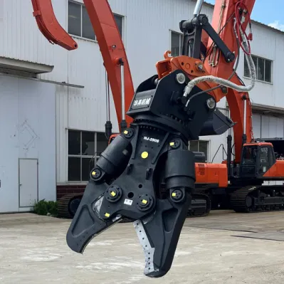 Il produttore vende accessori per escavatori idraulici rotanti, taglio in metallo a doppio cilindro