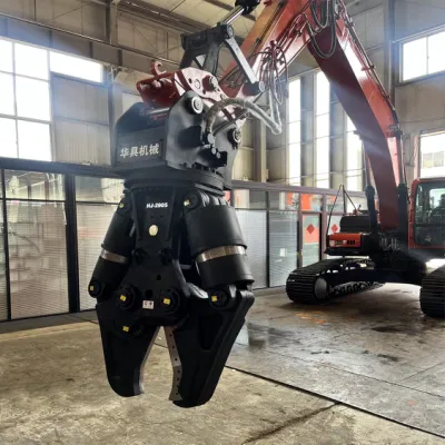Il produttore vende accessori per escavatori idraulici rotanti, taglio in metallo a doppio cilindro