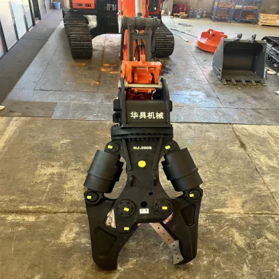 Il produttore vende accessori per escavatori idraulici rotanti, taglio in metallo a doppio cilindro