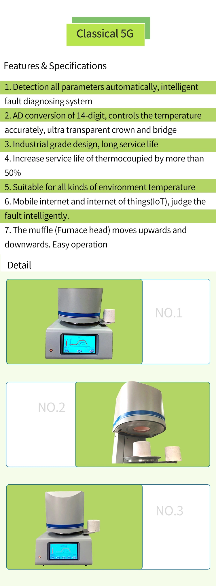 Industrial Grade Design Intelligent Vacuum Porcelain Furnace for Dental