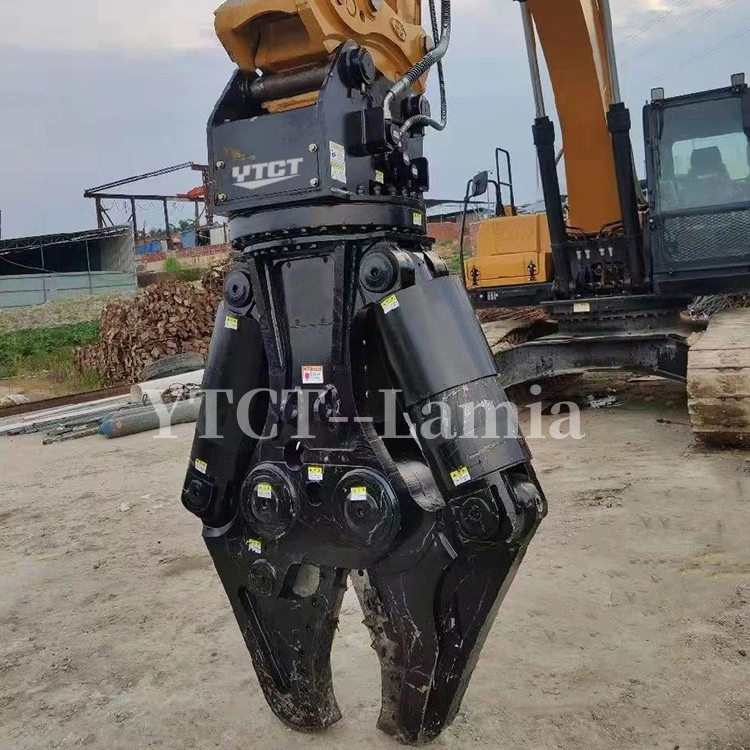 Chinese Direct Factory Hydraulic Rotating Excavator Attachment Ytct Demolition Double Cylinder Metal Scrap Shear for Excavator