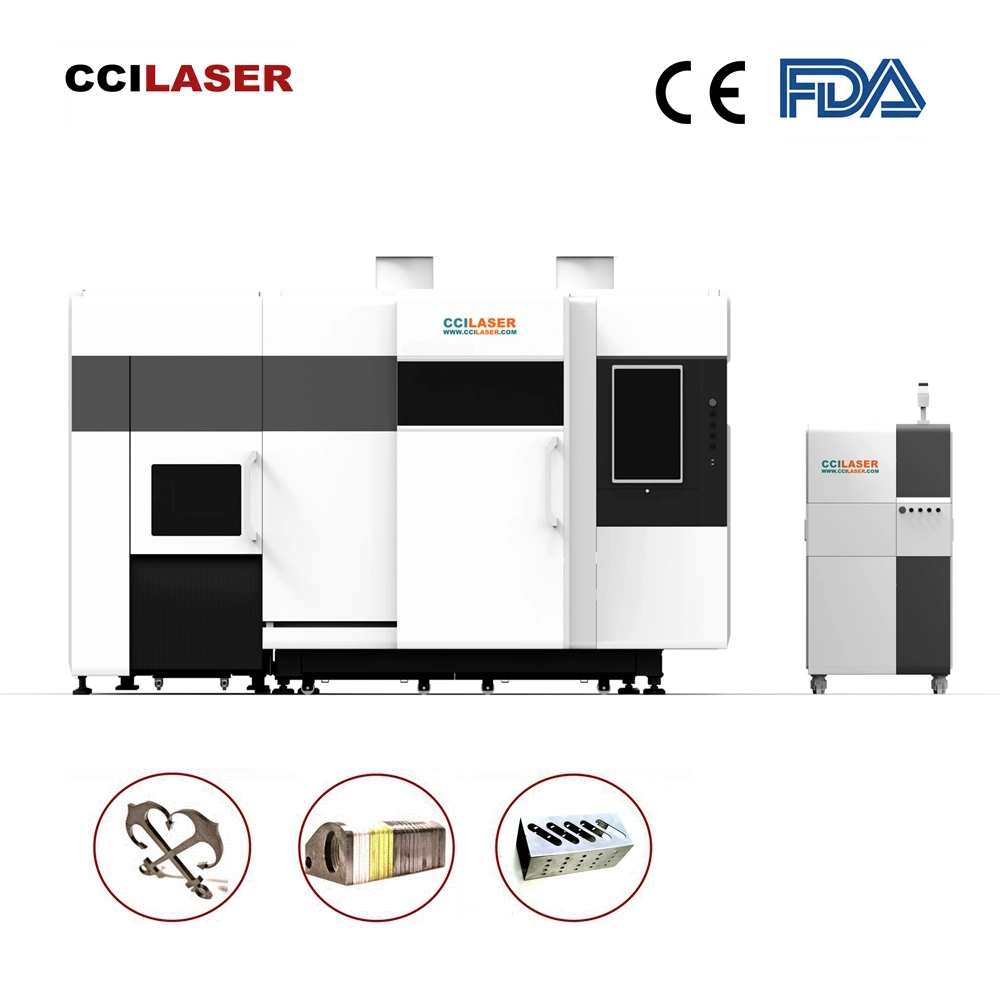 Ccilaser Htp Series Professional Supplier Metal Sheet &amp; Carbon Tube Fiber Laser Cutting Machine Price with Ipg Power Fiber Laser Cutter