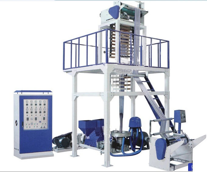 Polyethylene PE Plastic Film Blowing Machine with Extruder, Traction Rewinding Device