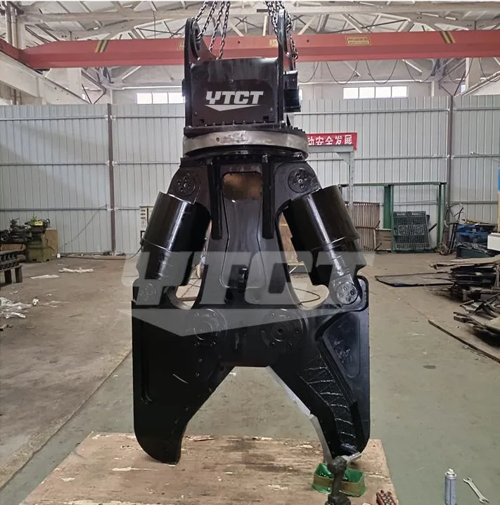 Chinese Direct Factory Hydraulic Rotating Excavator Attachment Ytct Demolition Double Cylinder Metal Scrap Shear for Excavator