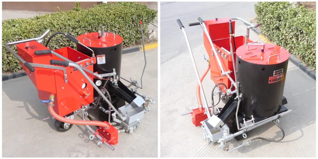 Hand-Push Thermoplastic (hotmelt) Screed Application Road Marking Machine Tr-Htp55 Type