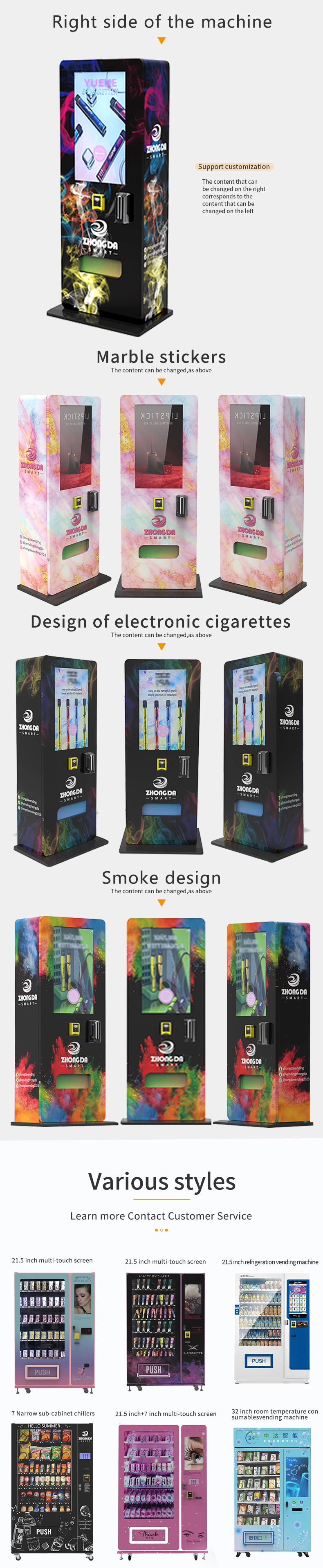 Hot Selling with Age Verification Vape E-Cigarette Vending Machine for USA Market