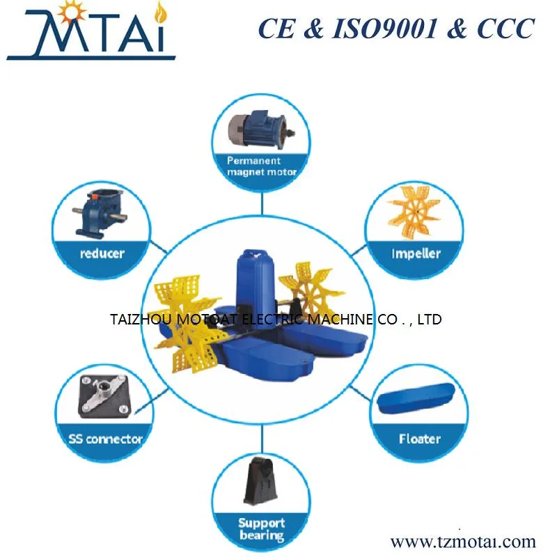 Solar paddle wheel aerator Oxygenating equipment