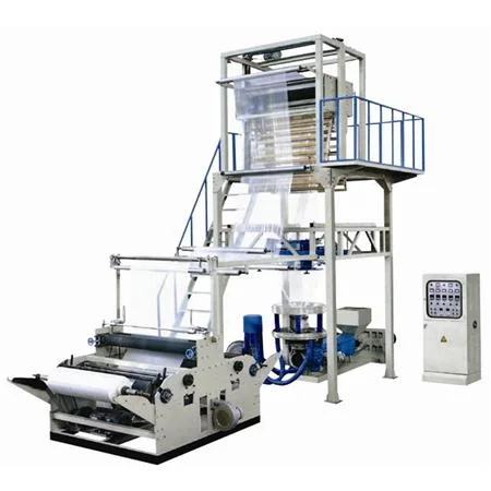 Polyethylene PE Plastic Film Blowing Machine with Extruder, Traction Rewinding Device