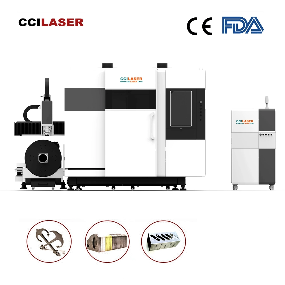 Ccilaser Htp Series Professional Supplier Metal Sheet &amp; Carbon Tube Fiber Laser Cutting Machine Price with Ipg Power Fiber Laser Cutter