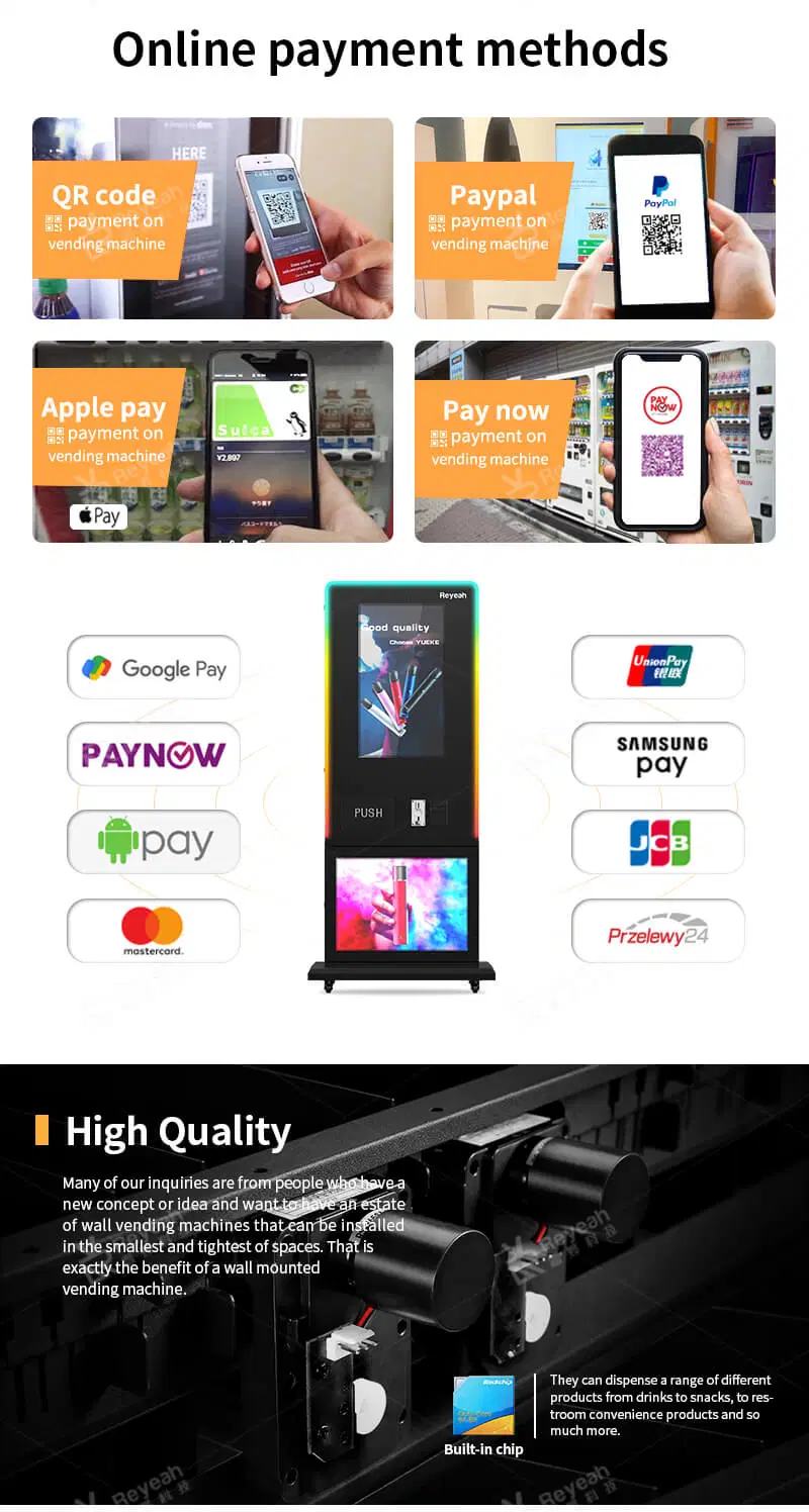 Custom 18 Aisle Age Recognition E Cigarette Vape Vending Machines