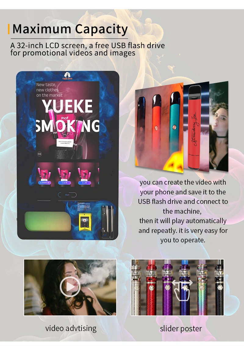 Automatic Smart Vending Machine Mini E-Cigarettes Vending Machine with Age Verification