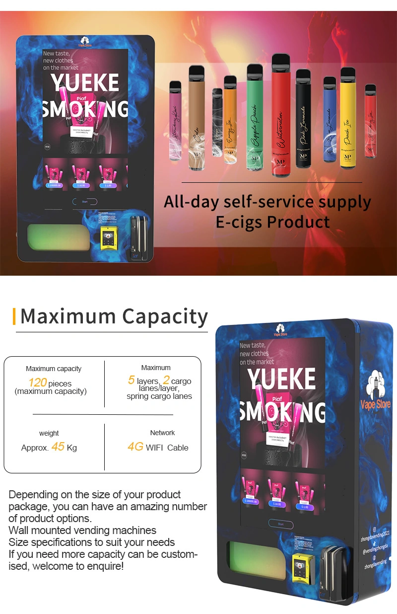 Automatic Smart Vending Machine Mini E-Cigarettes Vending Machine with Age Verification