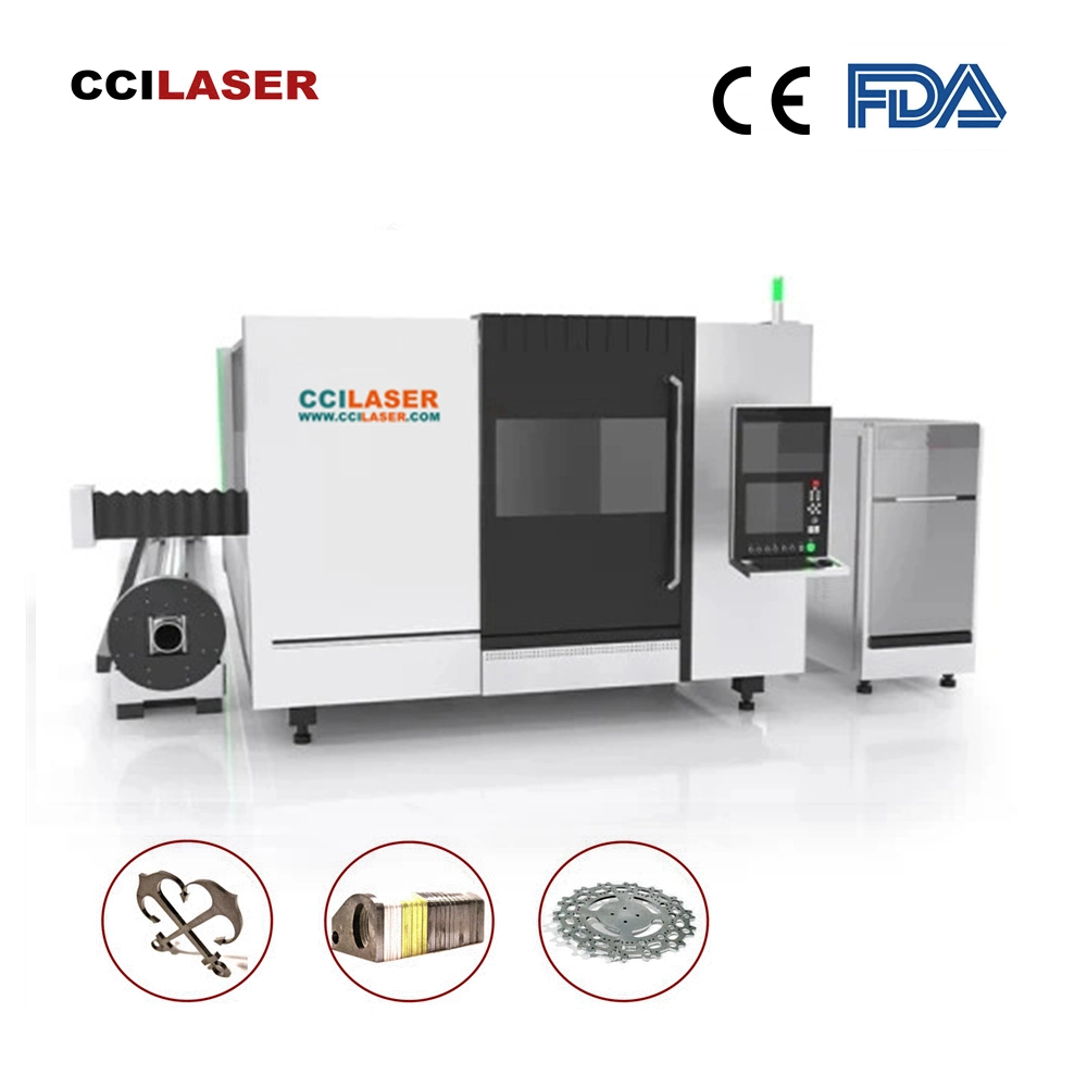 Ccilaser Htp Series Professional Supplier Metal Sheet &amp; Carbon Tube Fiber Laser Cutting Machine Price with Ipg Power Fiber Laser Cutter