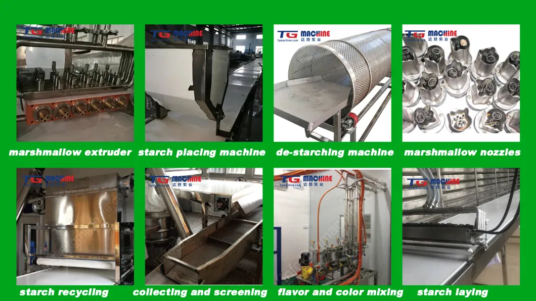 Marshmallow Candy Cotton Candy Continuous Aeration Marshmallow Production Line Automatically /Marshmallow Extruder Machine Line/Marshmallow Depositing Machine