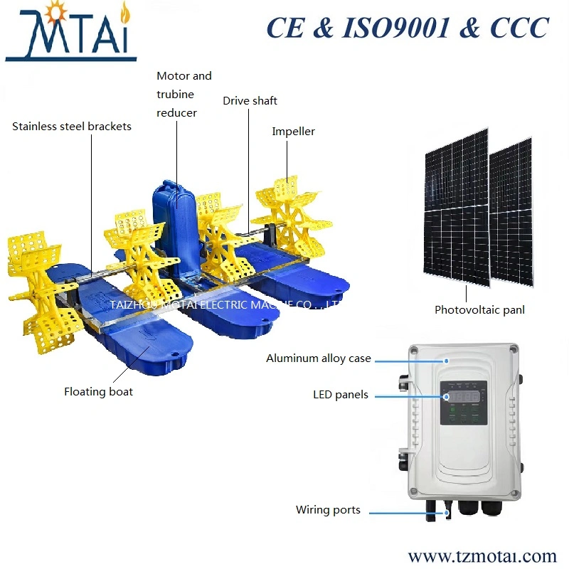 Solar paddle wheel aerator Oxygenating equipment