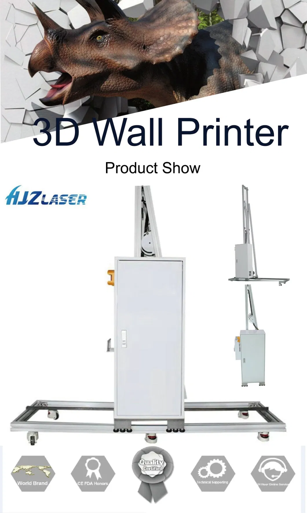 3D HD Version Vertical Inkjet Wall Mounted Printer Wall Mural Printer Wallprinter
