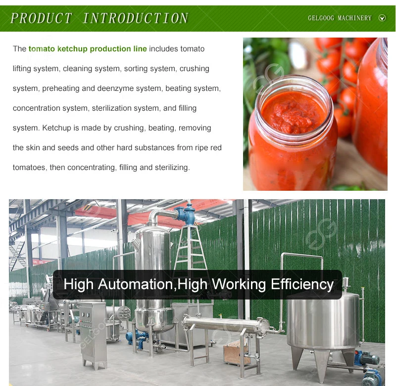 Automatic Cherry Tomatoes Machine Small Business Tomato Ketchup and Sauce Machinery Tomato Paste Production Line for Sale