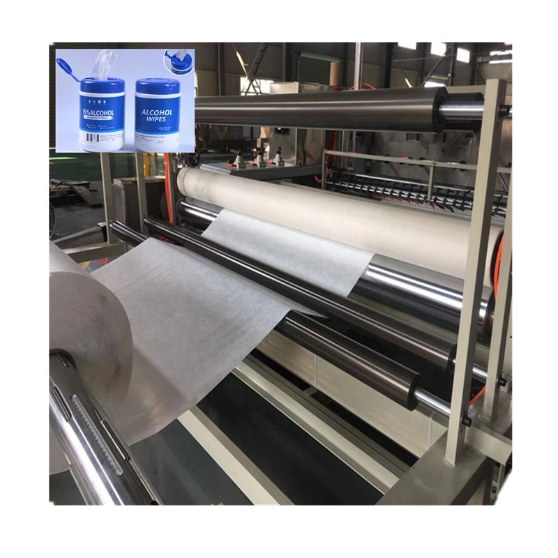 Automatic Non Woven Fabric Kitchen Towel Lazy Rags Rewinding Cutting Machine with Perforating and Embossing