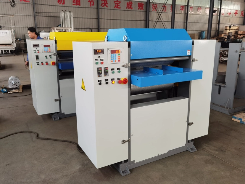 PVC Board Plate Wood Grain Wood Embossing Sanding Machine Steel Three Calender Roller Making Machine