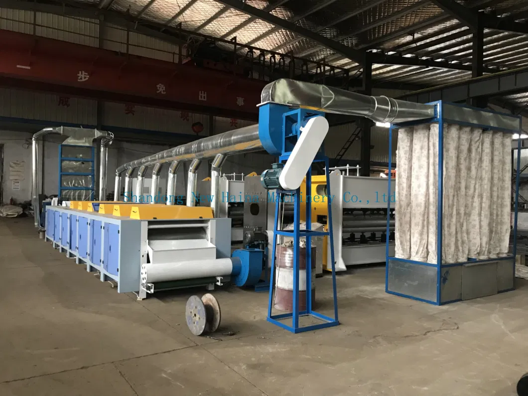 Cotton Fiber Textile Waste Fabric Recycling Opening and Cleaning Machine for Clothes / T-Shirt / Jeans / Sweater