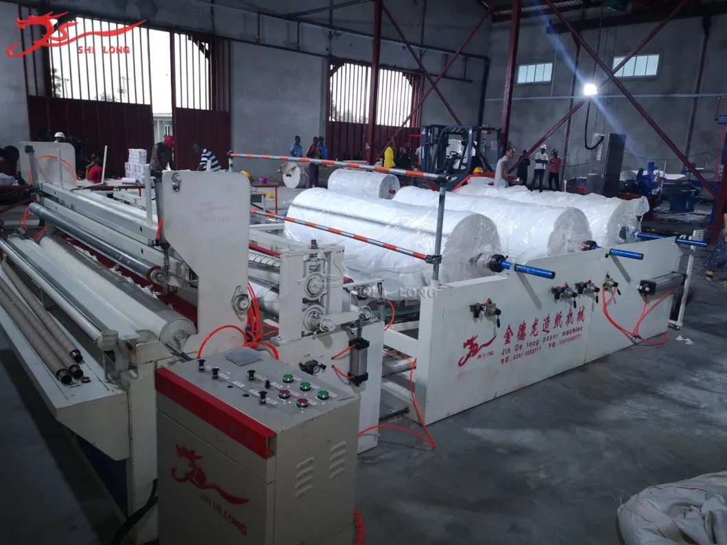 Full Automatic Toilet Paper Rewinding Machine Small Making with Embossing Roller