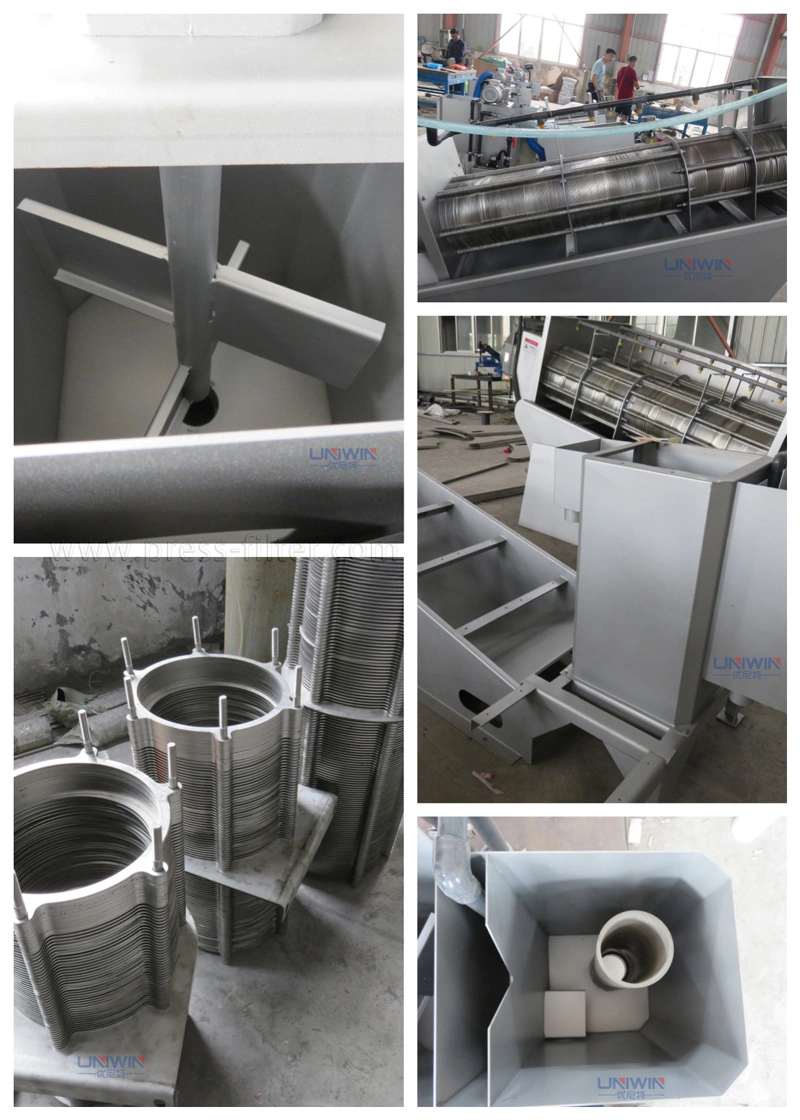 CE/ISO/SGS Wastewater Treatment Equipment SS304 316 Automatic Sludge Dewatering Screw Press Machine