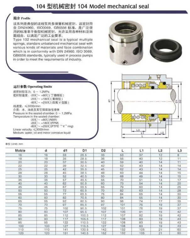 Fongs Dyeing Machine Pump Mechanical Seal, Pump Seal