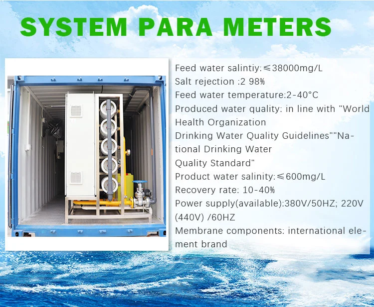 Water Purification System Containerized Water Purification Plant by Osmosis