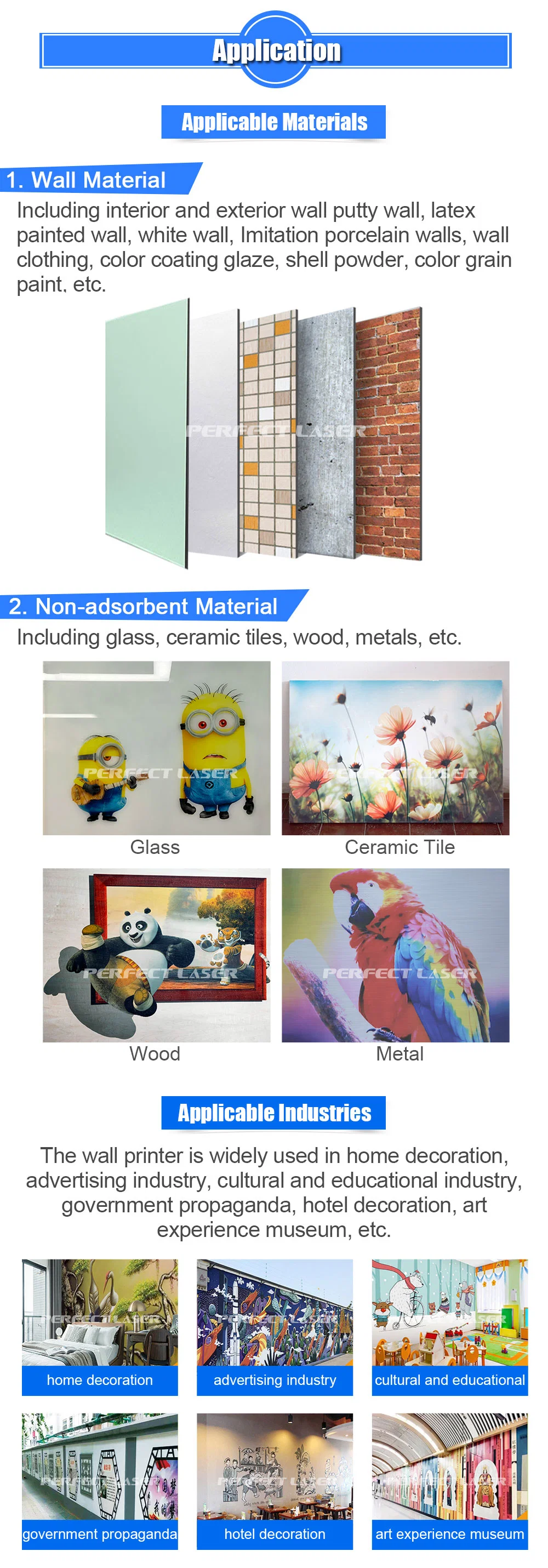 Factory 3D Wall Inkjet Printer 3D Wall Painting Machine Price Cmykw 5 Colors Vertical Wall Printing Machine