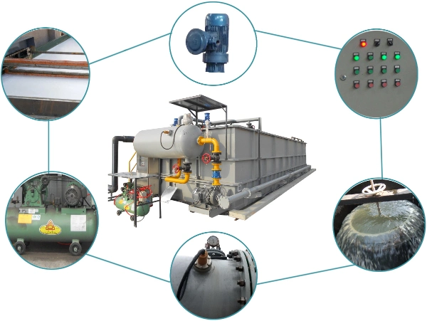 Flat-Flow Rectangle Dissolved Air Flotation Equipment Dyeing Wastewater Treatment Machine