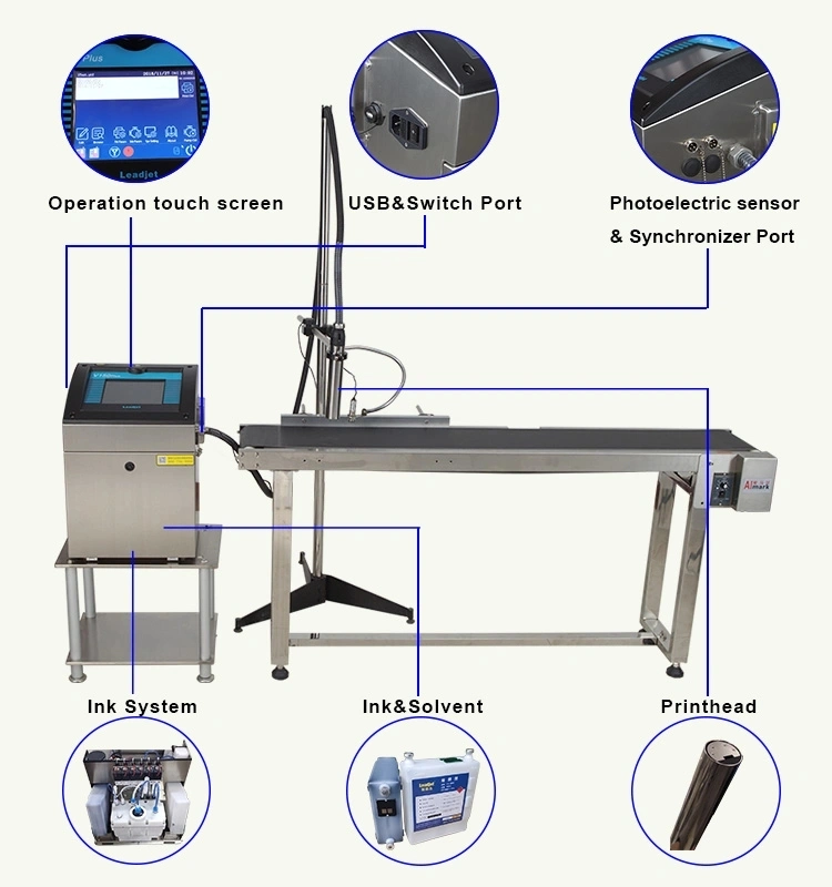 High Speed Digital Portable Online Digital Inkjet Printer for Carton Painting Machine