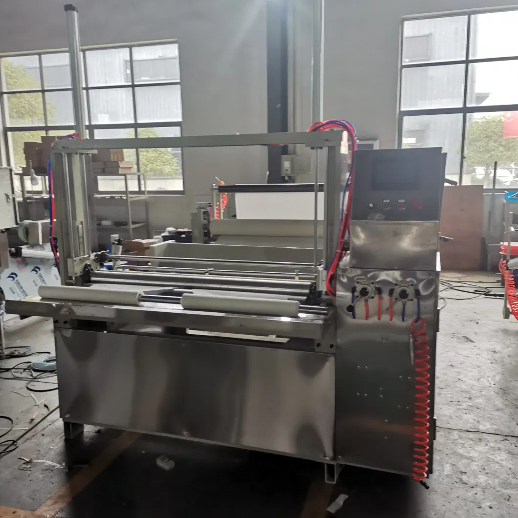 Automatic Non Woven Fabric Kitchen Towel Lazy Rags Rewinding Cutting Machine with Perforating and Embossing