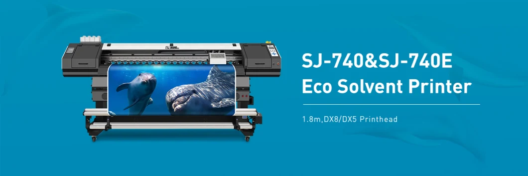 Manufacturer Wide Format Digital Inkjet Eco Solvent Printer Sj-740c with Dx8 Print Head