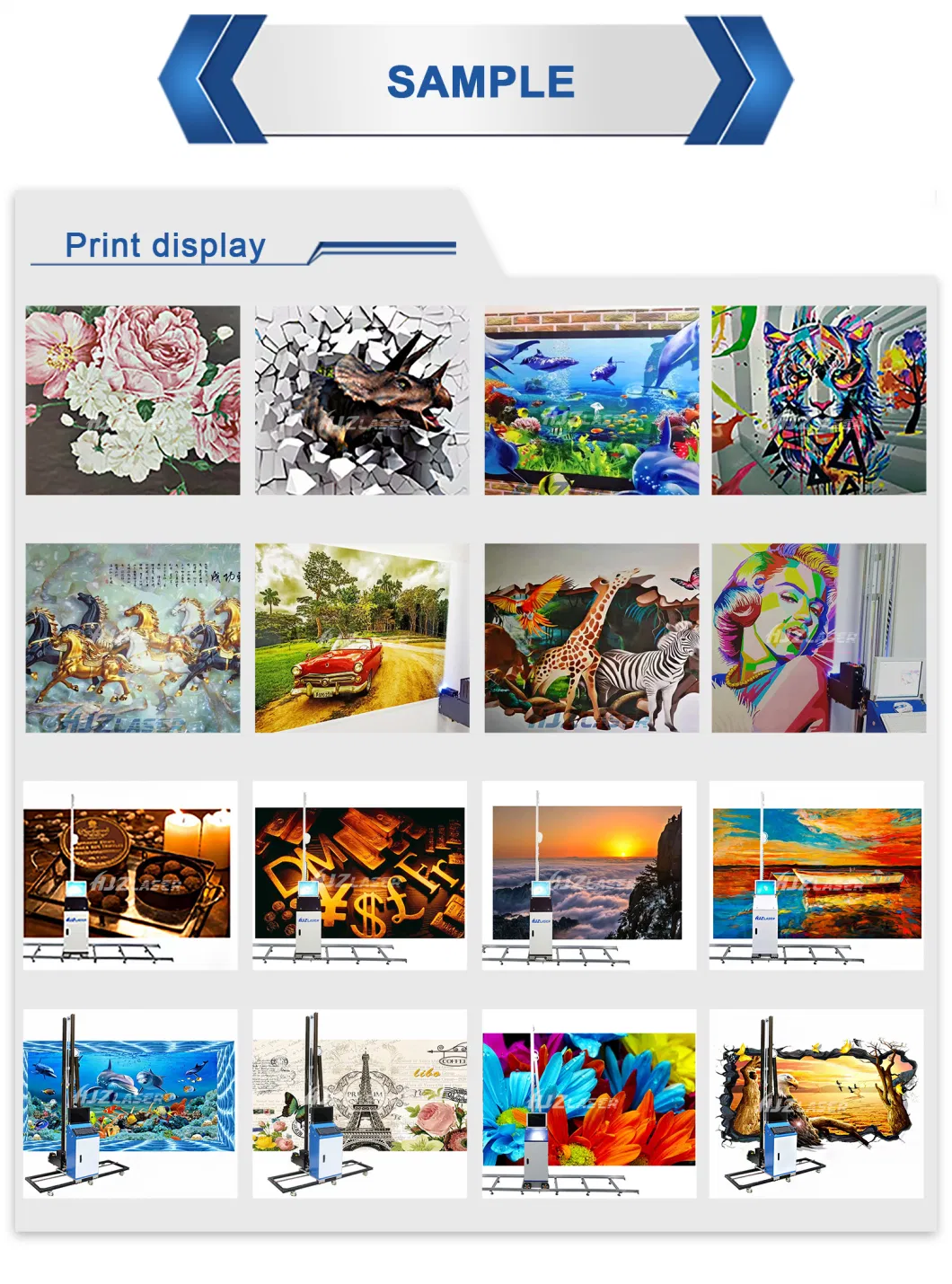 High Quality 3D Direct Vertical Wall Printers Murals Inkjet Painting Machine Price