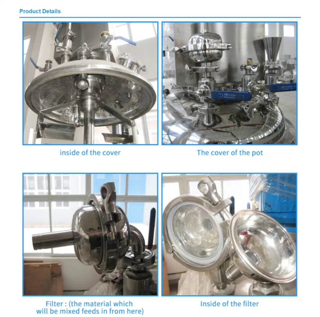 High Quality Customized Vacuum Emulsifier Mixer Machine for Cosmetics Cream