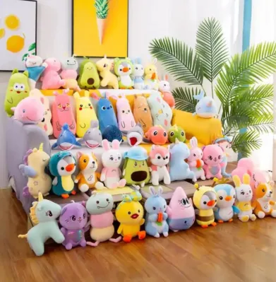  Mini Plush Animals Toy Set Goody Bags Filler for Boys Girls Child Kid Small Star Smiley Plush Colorful Sea Animal Toy