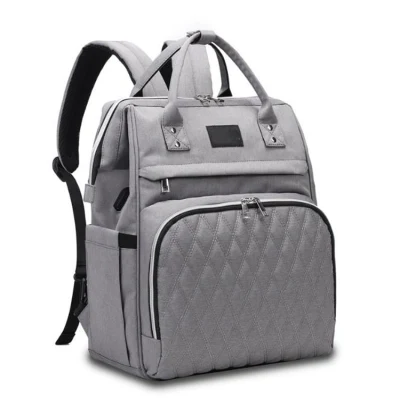 New Function Baby Hidden Seat Diaper Bag with Changing Station