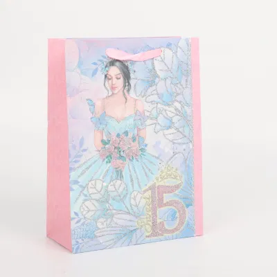Factory Cosmetic Jewelry Designer Gift Shopping Clear Flower Carrier Bags Paper Bag