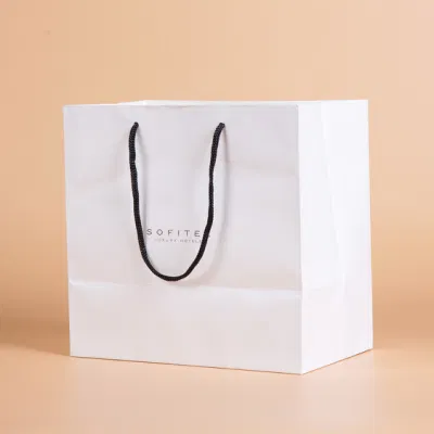 China Wholesale Custom Printed Logo Fashion Kraft Paper Packing Bags Shopping Gift Packaging Tote Bag for Handbags Cosmetic Shopping Bags