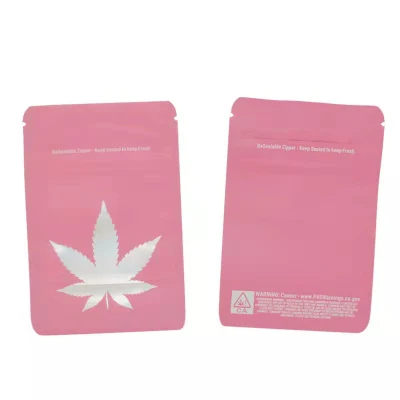 Intaglio Printing Smell Proof Mylar Zipper Pouch with Resealable Child Proof Zip Lock Tobacco Bag