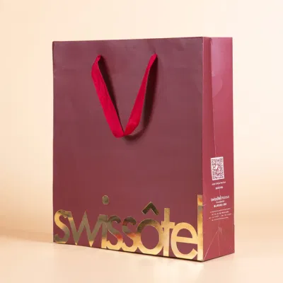 China Wholesale Custom Printed Logo Fashion Kraft Paper Packing Bags Shopping Gift Packaging Tote Bag for Handbags Cosmetic Shopping Bags