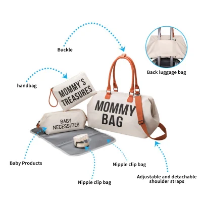 Factory 3 Set Diaper Tote Bag Waterproof Mommy Bag for Hospital Overnight Maternity